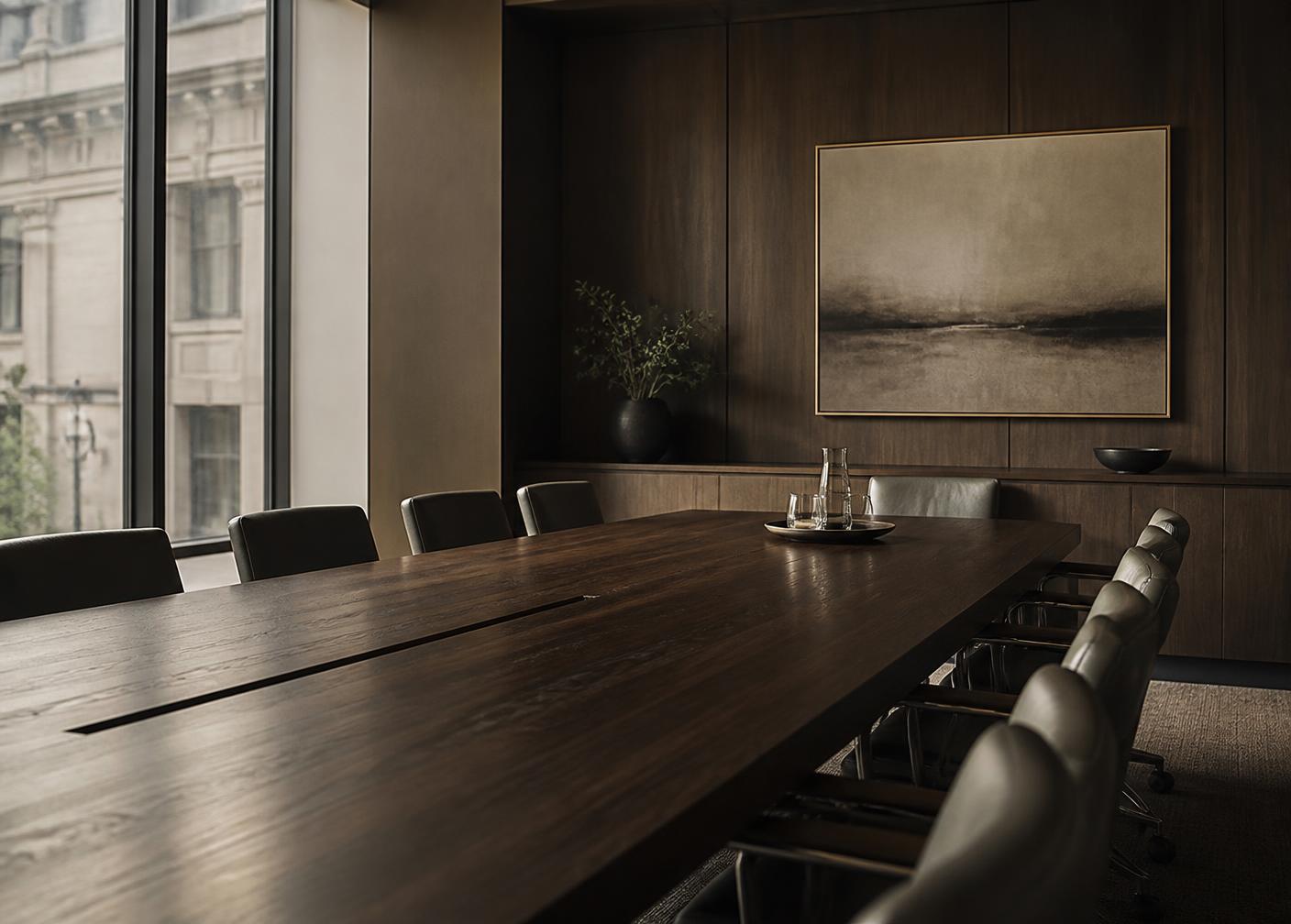 Quiet executive boardroom