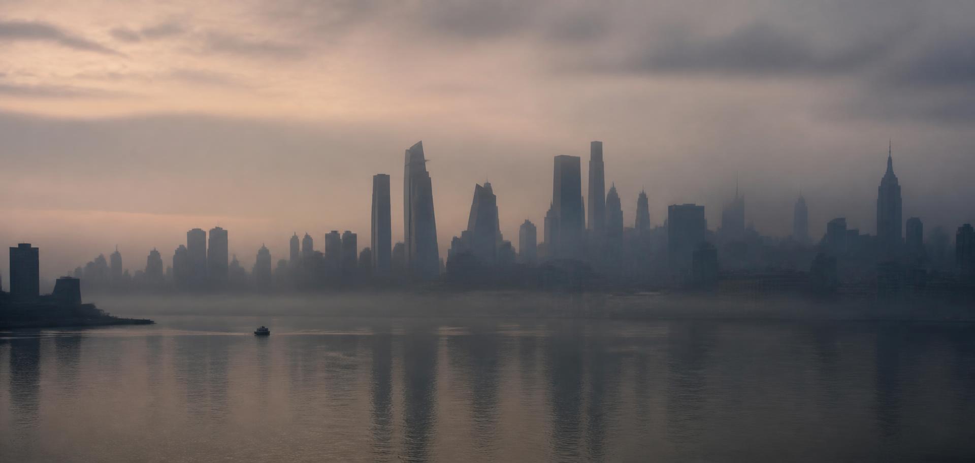 City skyline at first light